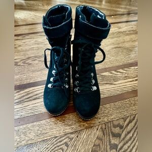 Kelsi Dagger Black Lace-Up Women's Boots
